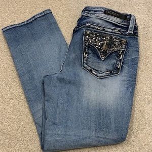 Vigoss Dallas Heritage Fit Destructed Capri Jeans 7/8‎